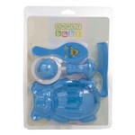Ficha técnica e caractérísticas do produto Kit Banho Bebes 4 Peças Elefante Azul - Smoby