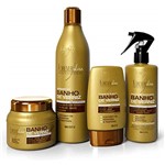 Ficha técnica e caractérísticas do produto Kit Banho de Verniz Forever Liss Shampoo 500ml, Queratina 300ml, Leave-in 150g e Máscara 250g
