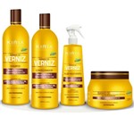 Ficha técnica e caractérísticas do produto Kit Banho de Verniz Kiria Hair Hidratação Completo 4- Produtos