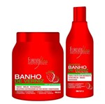 Ficha técnica e caractérísticas do produto Kit Banho de Verniz Morango Forever Liss Shampoo 500ml e Máscara 1kg