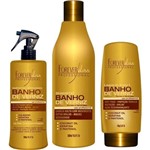 Ficha técnica e caractérísticas do produto Kit Banho de Verniz 3 Produtos e Shampoo 500ml Forever Liss