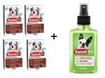 Ficha técnica e caractérísticas do produto Kit Banho para Cães e Gatos 4 Sabonetes em Barra Côco Sabol + Colonia Perfume Cães Machos - Sanol