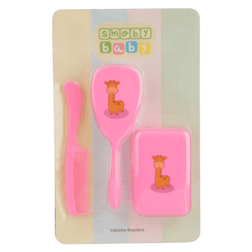 Ficha técnica e caractérísticas do produto Kit Banho 3 Peças Smoby Baby Girafa Rosa | Produto Novo (Novo)