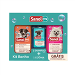 Ficha técnica e caractérísticas do produto Kit Banho Sanol Dog - Sampoo 500ml + Colônia 120ml GRÁTIS Condicionador 500ml
