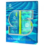 Ficha técnica e caractérísticas do produto Kit Banho Senador Sport Shampoo 2 em 1 200ml + Sabonetes Refescante 130g - SENADOR