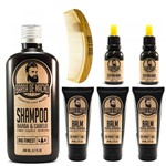 Ficha técnica e caractérísticas do produto Kit Barba 1 Shampoo 3 Balm 2 Oleo 1 Pente - Barba de Macho