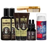 Ficha técnica e caractérísticas do produto Kit Barba de Macho 2 Shampoo 2 Balm 2 Óleo Tônico + Pente Para Bigode