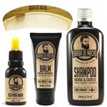 Kit Barbearia Shampoo Balm Oleo Pente - Barba de Macho