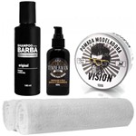 Ficha técnica e caractérísticas do produto Kit Barba Grande Pomada Toalhas Shampoo Tônico Usebarba - Use Barba
