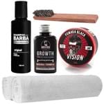Ficha técnica e caractérísticas do produto Kit Barba Pomada Teia Tônico Shampoo Toalhas Escova Usebarba