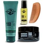 Ficha técnica e caractérísticas do produto Barba e Cabelo Balm Shampoo Óleo Pente Barba Brava