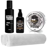 Ficha técnica e caractérísticas do produto Kit Barbeiro Shampoo Toalhas Pomada Tônico Usebarba - Use Barba