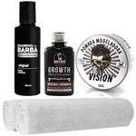 Ficha técnica e caractérísticas do produto Kit Barbeiro Shampoo Tônico Pomada Toalhas Usebarba - Use Barba