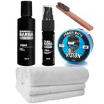 Ficha técnica e caractérísticas do produto Kit Barba Longa Shampoo Toalhas Pomada Óleo Usebarba - Use Barba