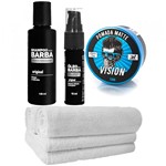 Ficha técnica e caractérísticas do produto Kit Barba Grande Pomada Óleo Toalhas Shampoo Usebarba - Use Barba