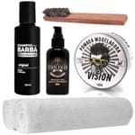 Ficha técnica e caractérísticas do produto Kit Básico 2 Toalhas Shampoo Tônico Pomada Escova Usebarba