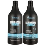 Ficha técnica e caractérísticas do produto Kit Blindagem Térmica Tratamento Anti Frizz E Shampoo Anti Resíduo 2x1 Litro - Vitaflayne