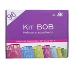 Ficha técnica e caractérísticas do produto Kit Bob Plástico Para Cabelo Com 96 Unid - Do Nº 0 Ao Nº 7-