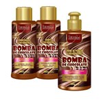 Ficha técnica e caractérísticas do produto Kit Bomba de Chocolate Creme de Pentear + Shampoo + Condicionador - Forever Liss