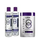 Ficha técnica e caractérísticas do produto Kit BTX Platinum Plancton Shampoo, Condicionador e Btx 1kg