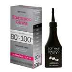 Ficha técnica e caractérísticas do produto Kit C/12 Shampoo Cinza 80% a 100% dos Fios Brancos 60ml - Softhair