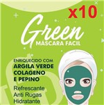 Ficha técnica e caractérísticas do produto Kit C/10 Máscara Facial Green Argila Verde Colageno e Pepino 10g - Di Grezzo