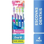 Ficha técnica e caractérísticas do produto Kit C/4 Escovas Dentais Oral-B Indicator Color Collection 35