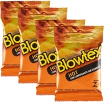 Ficha técnica e caractérísticas do produto Kit c/ 4 Pacotes Preservativo Blowtex Hot c/ 3 Un Cada