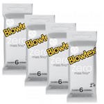 Ficha técnica e caractérísticas do produto Kit C/ 4 Pacotes Preservativo Blowtex Zero C/ 6 Un Cada