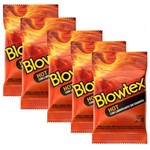 Ficha técnica e caractérísticas do produto Kit c/ 5 Pacotes Preservativo Blowtex Hot c/ 3 Un Cada