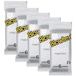 Ficha técnica e caractérísticas do produto Kit C/ 5 Pacotes Preservativo Blowtex Zero C/ 6 Un Cada