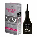 Ficha técnica e caractérísticas do produto Kit C/5 Shampoo Cinza Soft Hair 20% a 50% Fios Brancos 60ml - Softhair