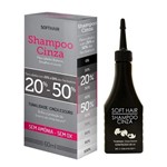 Ficha técnica e caractérísticas do produto Kit C/12 Shampoo Cinza Soft Hair 20% a 50% Fios Brancos 60ml - Softhair