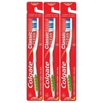 Kit c/ 3 Colgate Classic Clean Escova Dental Macia Suave