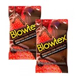 Kit C/ 2 Pacotes Preservativo Blowtex Morango e Chocolate C/ 3 Cada