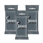 Ficha técnica e caractérísticas do produto Kit c/ 3 Preservativo JONTEX Lubrificado 6 unidades