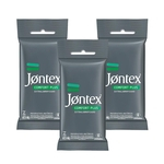 Ficha técnica e caractérísticas do produto Kit c/ 3 Preservativo JONTEX Lubrificado Confort Plus 6 unidades