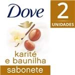 Ficha técnica e caractérísticas do produto Kit C/ 2 Sabonetes Dove Karité e Baunilha - 90g