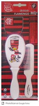 Ficha técnica e caractérísticas do produto Kit Cabelo Escova e Pente Flamengo Lolly 7054-01-FLA