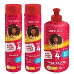 Kit Cachos Tipo 4 Low Poo Soft Hair (Shampoo + Condicionador + Creme)
