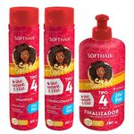 Ficha técnica e caractérísticas do produto Kit Cachos Tipo 4 Low Poo Soft Hair (Shampoo + Condicionador + Creme)
