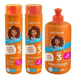 Kit Cachos Tipo 3 Soft Hair (Shampoo + Condicionador + Creme Finalizador)