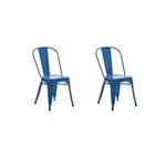 Ficha técnica e caractérísticas do produto Kit 2 Cadeiras Tolix - Azul Marinho
