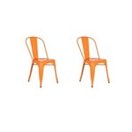 Ficha técnica e caractérísticas do produto Kit 2 Cadeiras Tolix - LARANJA