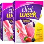 Kit 2 Caixas Diet Week Shake 360G Morango E Amora Maxinutri