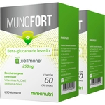 Ficha técnica e caractérísticas do produto Kit 2 Caixas Imunofort (Wellmune E Vitaminas) 250Mg 60Cps Maxinutri