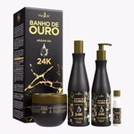 Kit Capilar Banho de Ouro 24K Argan Oil
