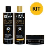 Ficha técnica e caractérísticas do produto Kit Capilar RIVA Rícino e Biotina - Shampoo, Condicionador e Mascara