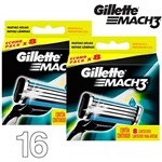 Ficha técnica e caractérísticas do produto Kit Carga Gillette Mach3 Regular com 16 Unidades