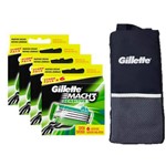 Kit Carga Gillette Mach3 Sensitive 24 Unidades + Porta Chuteira